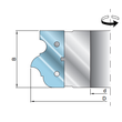 Centerinox többprofilos marófej D:140; B:50; d:35; Z:3 Centerinox többprofilos marófej D:140; B:50; d:35; Z:3