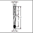 MW-P060 - Átmenőfúró D=5-12 mm LT=57,5-70 (bal)