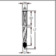 MW-P060 - Átmenőfúró D=5-12 mm LT=57,5-70 (bal)