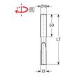 MW Hosszlyukfúró D=8-22 mm A=16 (jobb) MW Hosszlyukfúró D=8-22 mm A=16 (jobb)