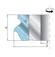 Centerinox többprofilos marófej D:140; B:50; d:35; Z:3