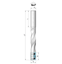 Centerinox Cserelapkás zárhelymaró D:16; B:16; A:16x50; LT:150; Z:2