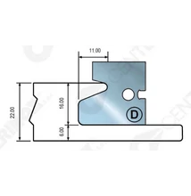 Centerinox &quot;D&quot; fogantyú profillapka