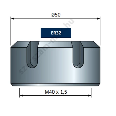 Rögzítőcsavar ER32 (menetes anya ER32)