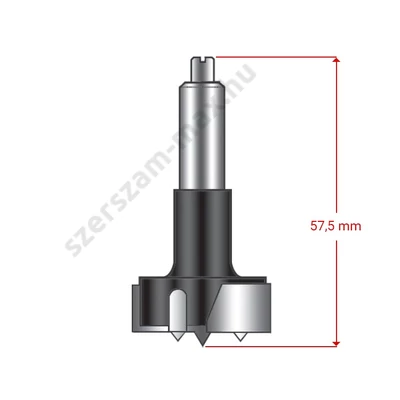MW-P134 - Pánthelyfúrók lapolt szárral D=14-38 mm LT=57,5 Z:2+2 (jobb)
