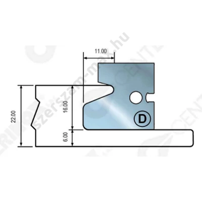 Centerinox "D" fogantyú profillapka